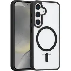 GENERICO - Case Samsung S26 ULTRA Transparente Borde Negro con Magsafe
