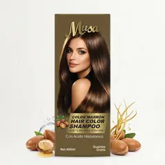 MUSA ACCESORIOS - Shampoo Tinte Marrón Cubre Canas - Musa