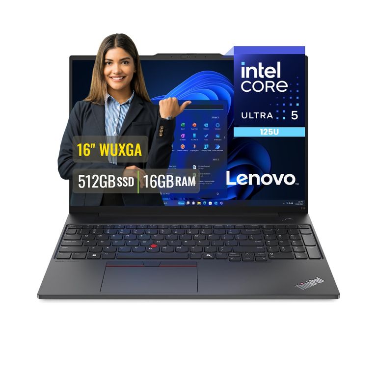 Laptop ThinkPad E16 16 FHD, Ultra 5 125U, 16GB DDR5, SSD 512GB Windows 11 Pro
