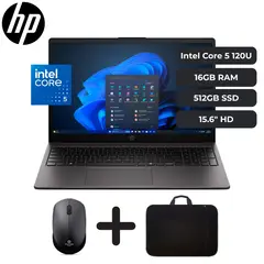 HP - Laptop 250R G10 Core 5 120U(i5 1334U Mejorado), 16GB RAM, 512GB SSD, 15.6" HD + MOUSE Y FUNDA