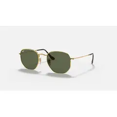 RAY BAN - Ray‑Ban Hexagonal Plano Verde Clásico G‑15 48 mm Lentes de Sol RB3548N 001 48‑21