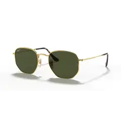 RAY BAN - Ray‑Ban Hexagonal DoradoVerde Polarizado 51 mm Lentes de Sol RB3548N 00158 51‑21
