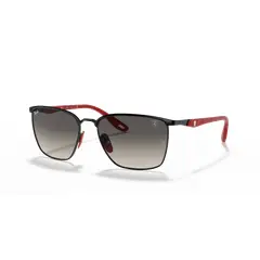 RAY BAN - Ray‑Ban RB3673M Scuderia Ferrari Negro MateGris Degradado 56 mm Lentes de Sol RB3673M F04111 56‑17