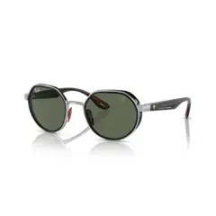RAY BAN - Ray‑Ban RB3703M Scuderia Ferrari Plateado PulidoVerde Oscuro 51 mm Lentes de Sol RB3703M F00771 51‑21