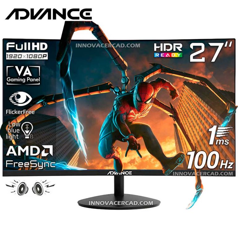 Monitor Curvo ADV-2751S 27 FULL HD VA, 100Hz, 1ms, HDR, Parlantes