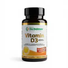 VITAL - Vitamin D3 4000 IU – 2500mg – Suplemento para la salud ósea e inmune – 65g – 100 Cápsulas – Nature's Herbalmax