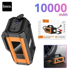 HOCO - Arrancador de Bateria de Auto Inflador Portátil Power Bank 8000mAh Linterna de Emergencia