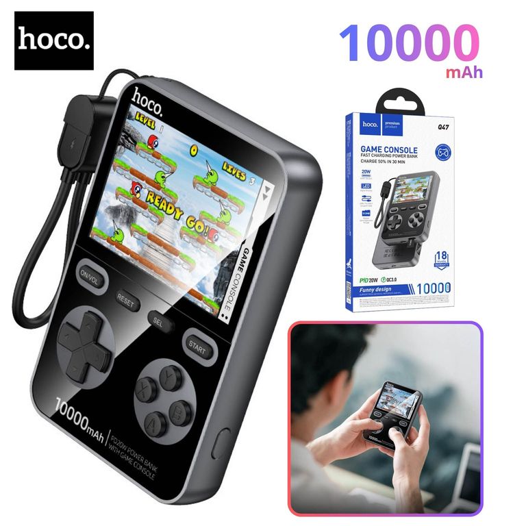Power Bank 10000mAh Carga Rapida 20W Bateria Portatil y Consola de Videojuegos