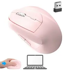 GENERICO - Mouse Vertical Ergonomico Inalambrico USB 3.0 DPI 3600 Rosado