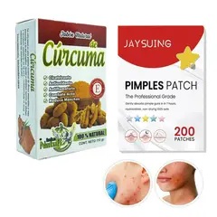 GENERICO - PATCH parche antiacné 200 estrellitas y jabón de cúrcuma cica-trizante
