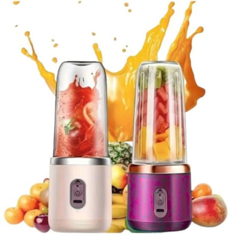 Mini Licuadora Portátil 520ml Recargable - Rosado