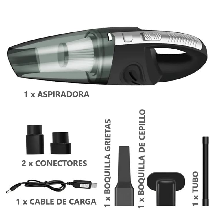 Aspiradora inalambrica ideal para el hogar, auto y oficina