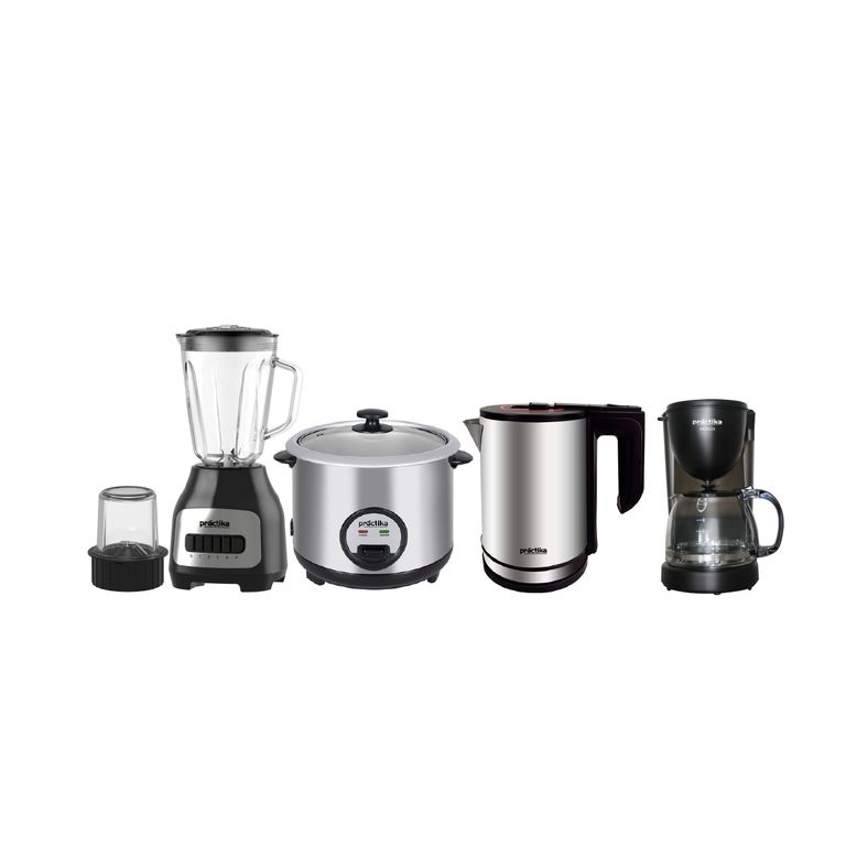 Cuatricombo Licuadora Bl-600+Arrocera Pom 1 K II +Hervidor Inox 18 Plus+Cafetera Vicenza