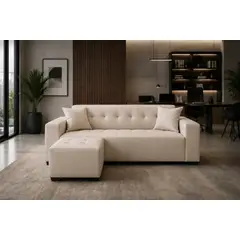 GENERICO - Sofa Illari de 3 cuerpos de 200 cm. de largo x 75 cm. de ancho + Puff de Regalo