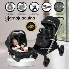 Baby - Coche Moisés Travel System «TAUROX» con Porta Bebé Black