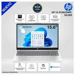 HP - Laptop 15-FC0025WM AMD RYZEN 5 7520U 1TB SSD 8GB RAM 15.6″ FHD TOUCHSCREEN WINDOWS 11 (CK3Q5UA#ABA)