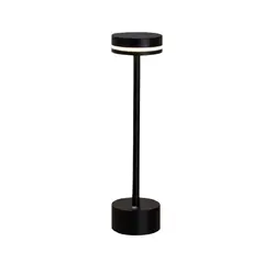 OPALUX - LÁMPARA DE ESCRITORIO TOUCH RECARGABLE “MODELO LIPARI” ● Color NEGRO