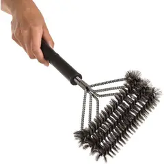 GENERICO - Cepillo Para Parrillas De Acero Inoxidable 3 Cabezales