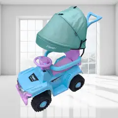 GENERICO - Carrito Correpasillos Buggy Jeep para Niños con Luces y Sonidos Celeste