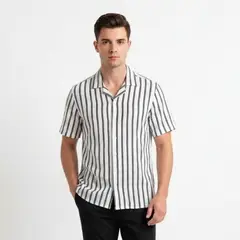 SAN COSME - Camisa Manga Corta Hombre Rayas