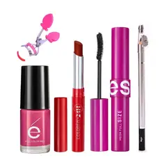 ESIKA - SET LABIAL MASCARA PESTAÑAS ESMALTE ROSA ACTITUD