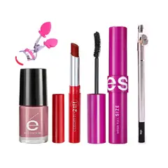 ESIKA - SET LABIAL MASCARA PESTAÑAS ESMALTE ROSA ROMANCE