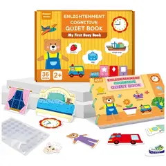 GENERICO - Libro Montessori Ositos Didáctico con Actividades y Velcro