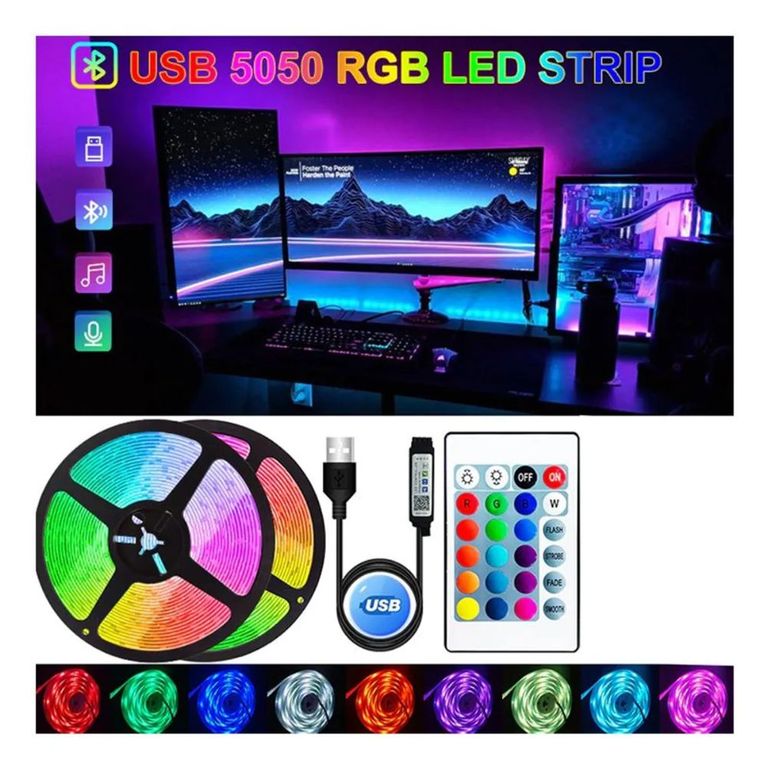 Tira De Luz LED RGB Flexible 5M