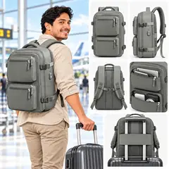 EVERSO - Mochila de Viaje de Gran Capacidad Impermeable Antirrobo Con Puerto Usb
