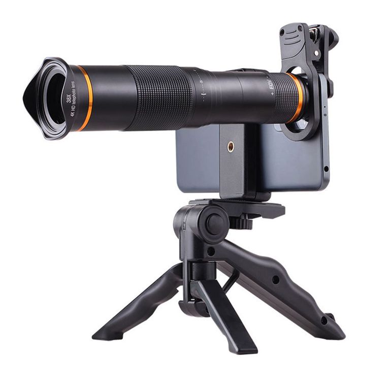 Teleobjetivo 4K 32X para teléfono celular con clip para lente de para teléfonos Inteligentes