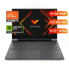 HP - Laptop Victus Ryzen 7 RTX 4050 6GB 16GB 512GB SSD 15.6" FHD Win11 15-FB3021LA