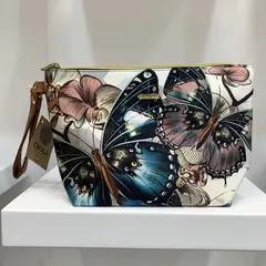 CHULA TULUM - COSMETIQUERA MODELO ALINE DISEÑO MONARCA AZUL