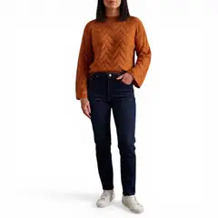 GENERICO - Chompa Mujer Hilo Algodon Manga Campana 359G-20 Color Naranja