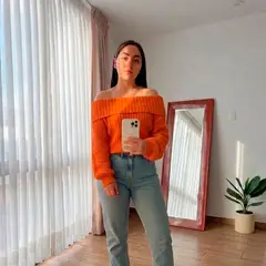 GENERICO - Chompa Out Sholder Hilo Dralom 359G-23 Color Naranja