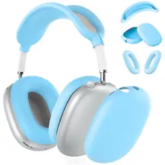 GENERICO - Case Funda Protector de silicona compatible con Apple AirPods Max Wireless CELESTE