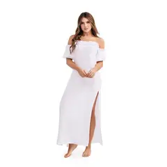 CHAMELA - VESTIDO MUJER 46125 - STRAPLESS CON BOLEROS SUPERIORES