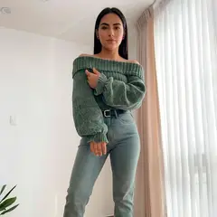 GENERICO - Chompa Out Sholder Hilo Dralom 359G-23 Color Olivo