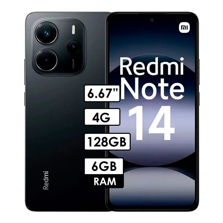 Celular Note 14 4G 6GB RAM/ 128GB Negro
