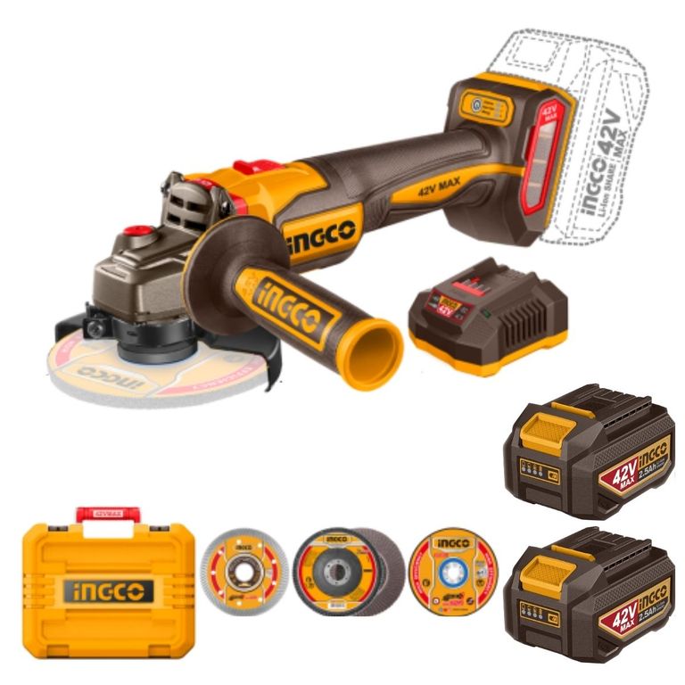 Amoladora 4 12 42V 1280W Bl + 2 Bat CAGLI4128112
