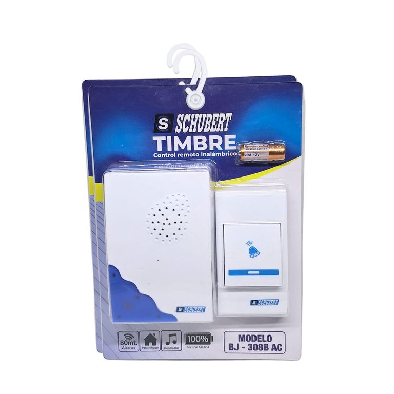 Timbre Inalambrico Portatil 80m SHUBERT BJ-308B AC