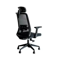 ZIYAZ - Silla de Oficina Gerencial Paraiso con Cabecera 1D Syncro 1B Giratoria Negro