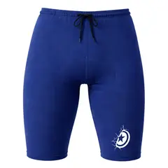 AQUA&MODA - SHORT DE NATACIÓN LICRA AZUL MARINO PROTECCIÓN UV AQUAMODA SNLAQAMAM1BR AMERICA 1LOGO BLANC REFLEC