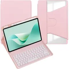 PUREPOWER - Funda giratoria de 360° con teclado de español Ñ para Galaxy Tab S10Lite S10FE S9FE S9S8