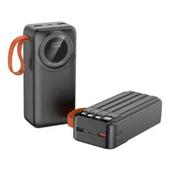OEM - Powerbank Cargador 50 000 mAh Carga Rápida 65w 4 Cables Integrados Negro