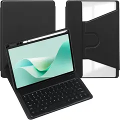 PUREPOWER - Funda giratoria de 360° con teclado de español Ñ para Galaxy Tab S10Lite S10FE S9FE S9S8