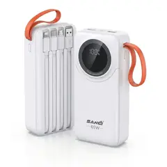 OEM - Powerbank Cargador 50 000 mAh Carga Rápida 65w 4 Cables Integrados Blanco