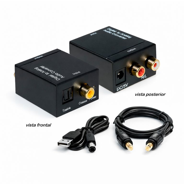 Convertidor Audio Digital A Analogico RCA Toslink Coaxial TV