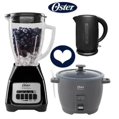 OSTER - Tricombo Licuadora + Arrocera + Hervidor Negro