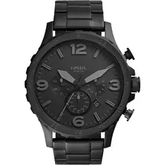 FOSSIL - RELOJ NATE JR1401 HOMBRE CRONÓGRAFO ACERO INOXIDABLE NEGRO