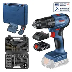 BOSCH - Taladro Percutor GSB 185-LI 1B+AC + Set 103pcs